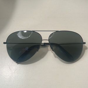 NEVER WORN Victoria Beckham Black Metal Aviators w/ Zeiss Lens
